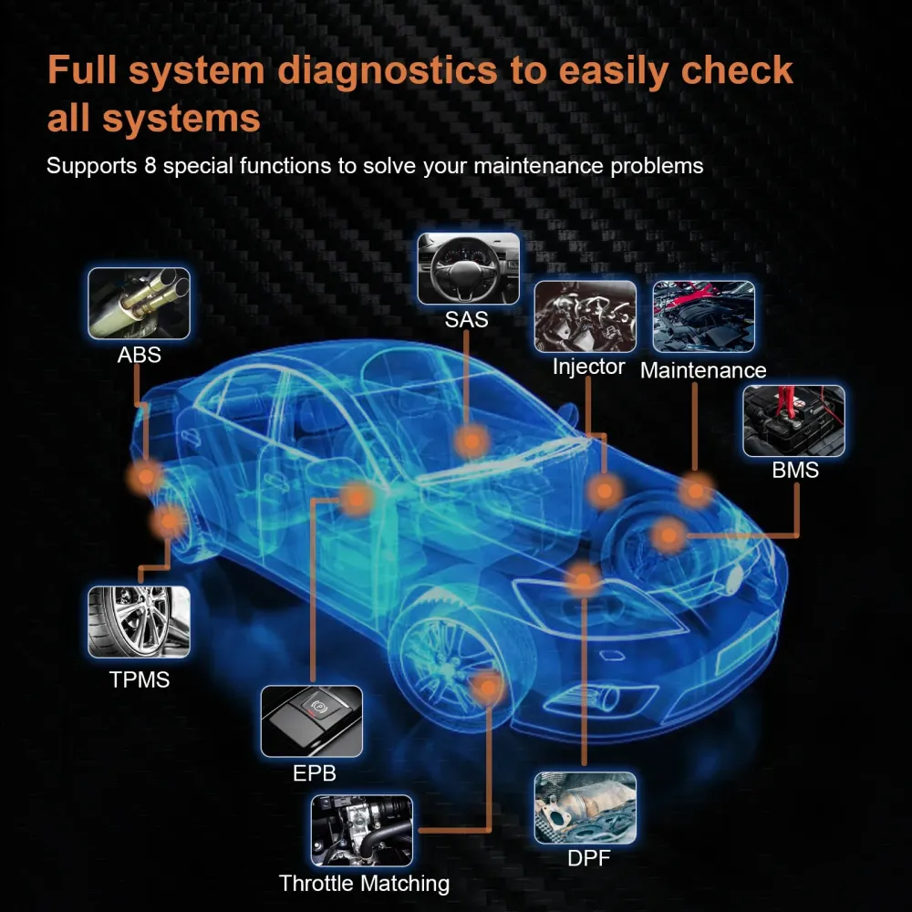 HUMZOR Z100 Car Diagnostic Tool, Bluetooth OBD Scanner Live Data