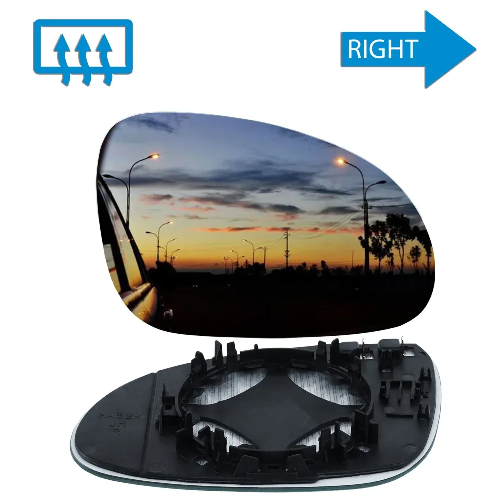 VW Golf MK5 Right Side Mirror Glass Heated Aspherical