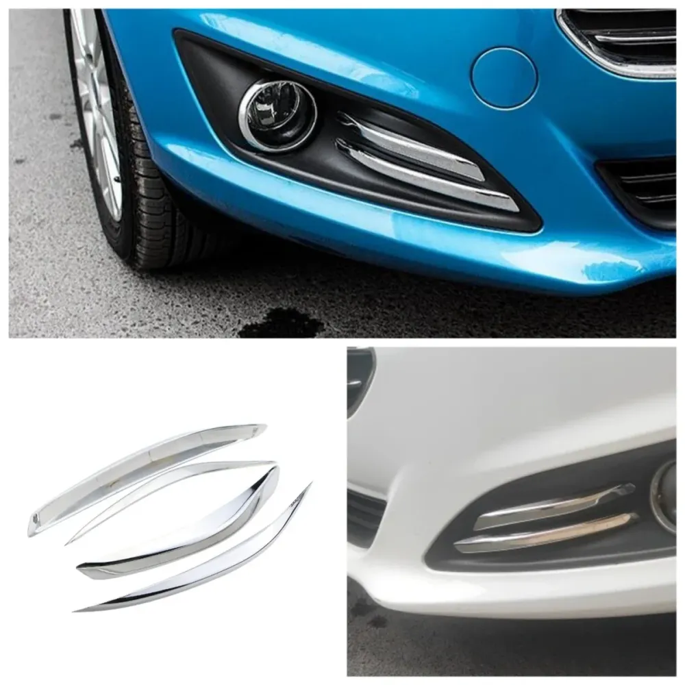 Fog Light Trim Set Ford Fiesta MK7 ABS Chrome Decoration Front Fog Lamps 4 Piece