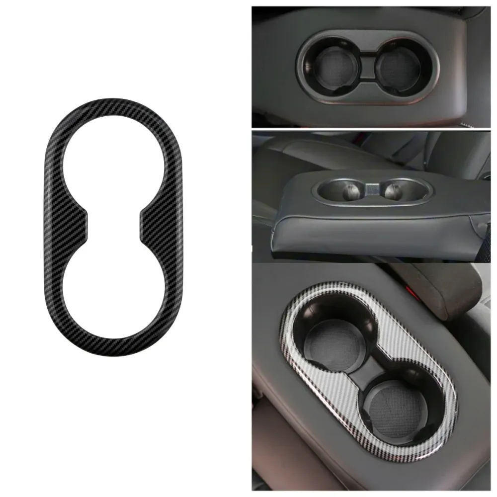 Rear Cup Holder Panel Cover Trim ABS Tesla Model Y And Model 3 Interior Upgrade