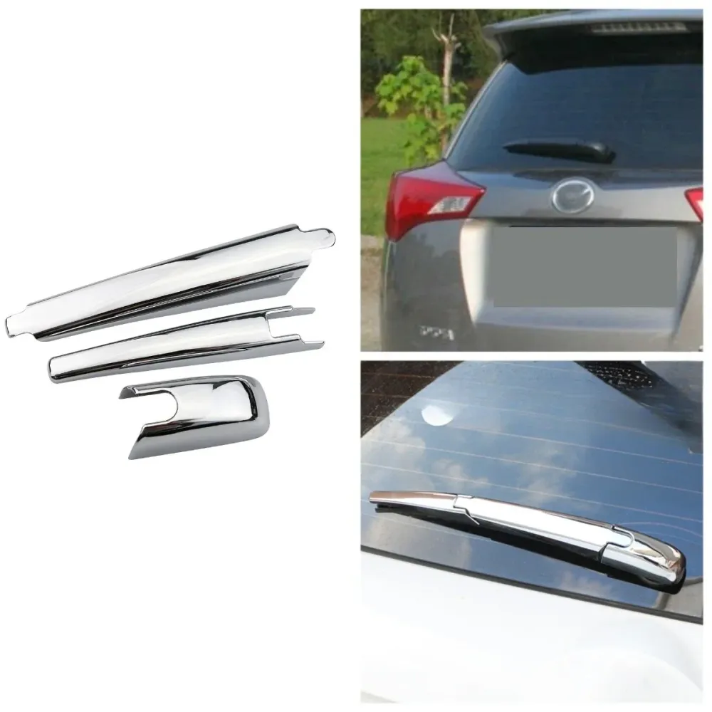 Rear Window Wiper Cover ABS Chrome Weather-Resistant Shield Decorative Trim Toyota RAV4