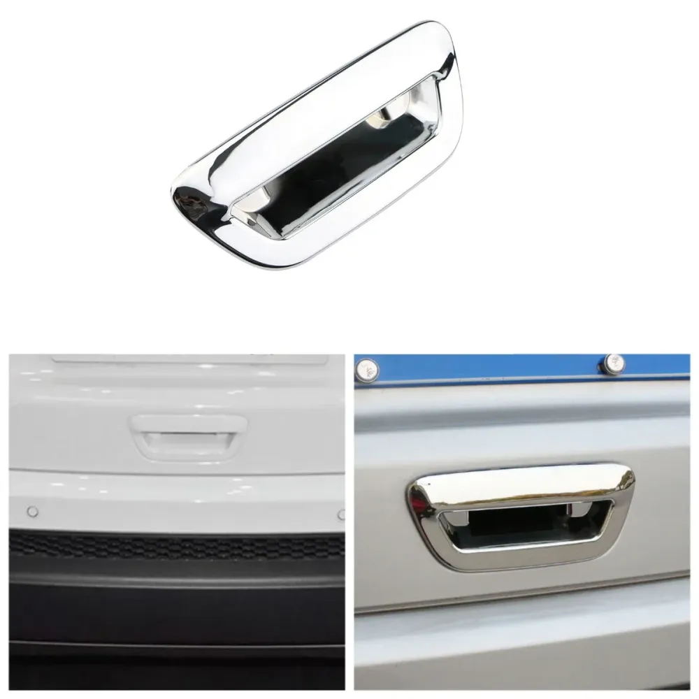 Trunk Handle Protector Jeep Compass Rear Trunk Handle ABS Chrome Trim Cover Sticker