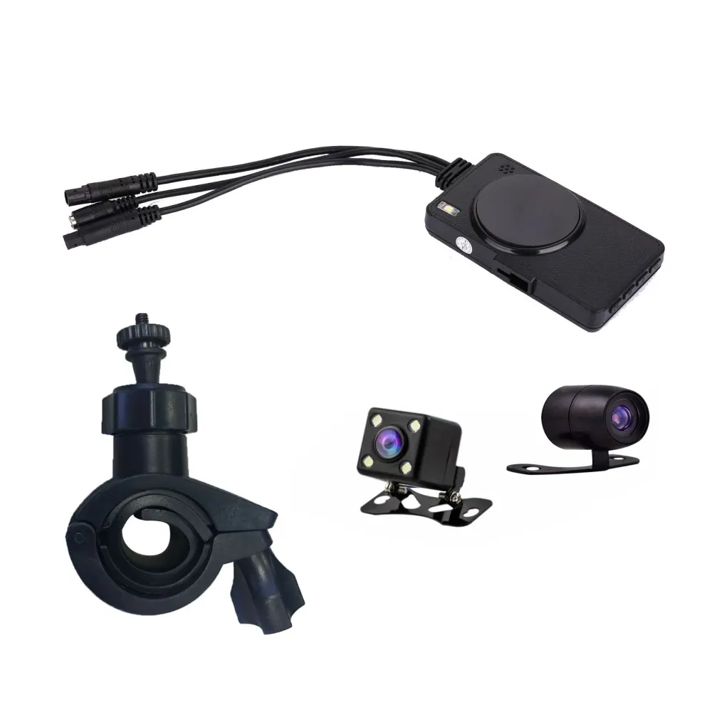3" 140³ Vanntett dobbelt actionkamera videoopptaker DVR motorsykkel IP68 Generisk