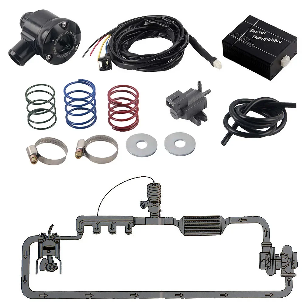Turbo Diesel Blow Off Valve Kit Digitech 3-Dump Recirculation Aluminium