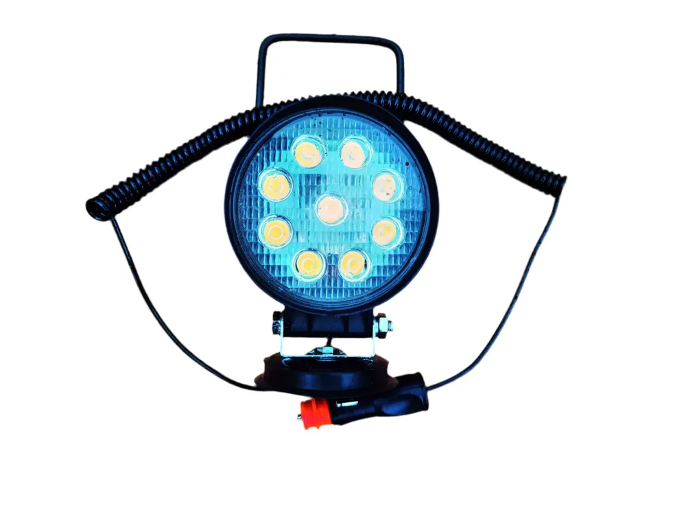 Arbeidslampe led m/magnetfor og ledning sigarettuttak