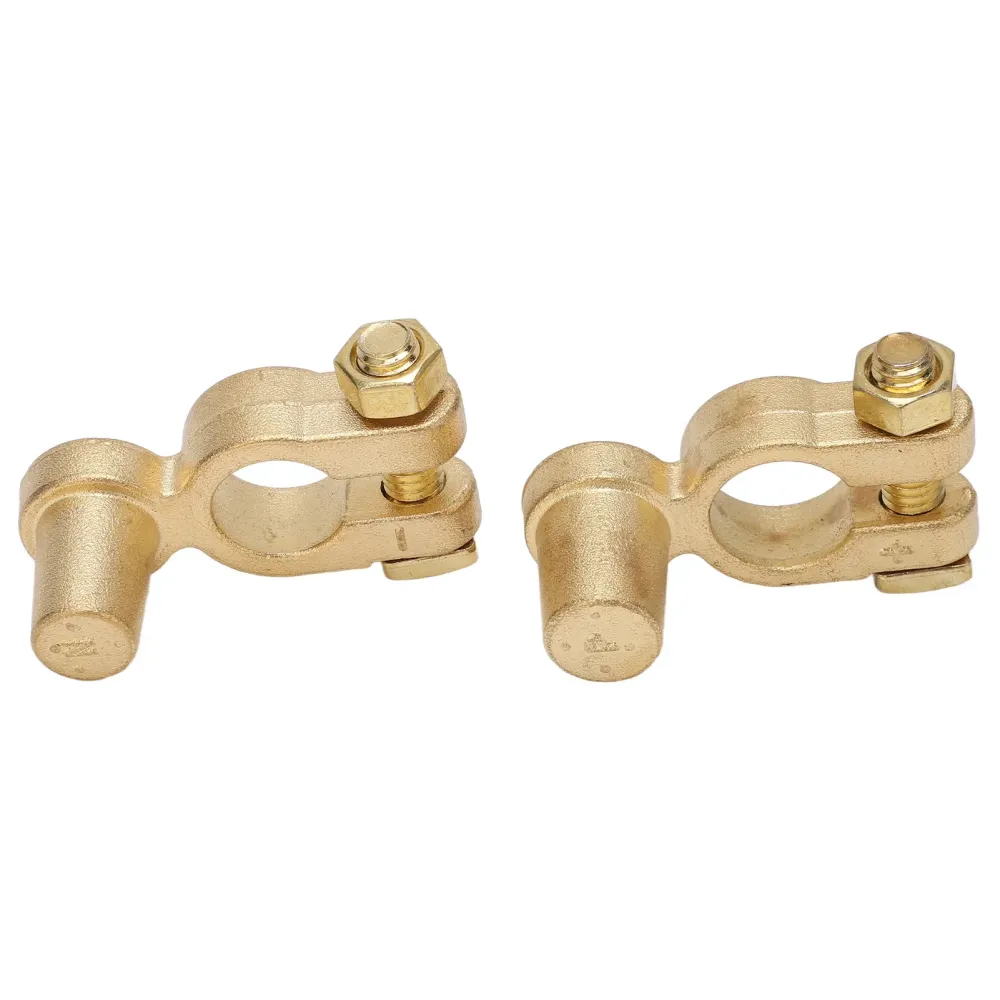 Brass Top Post Car Battery Terminal Connector SAE to JIS, Positive and Negative