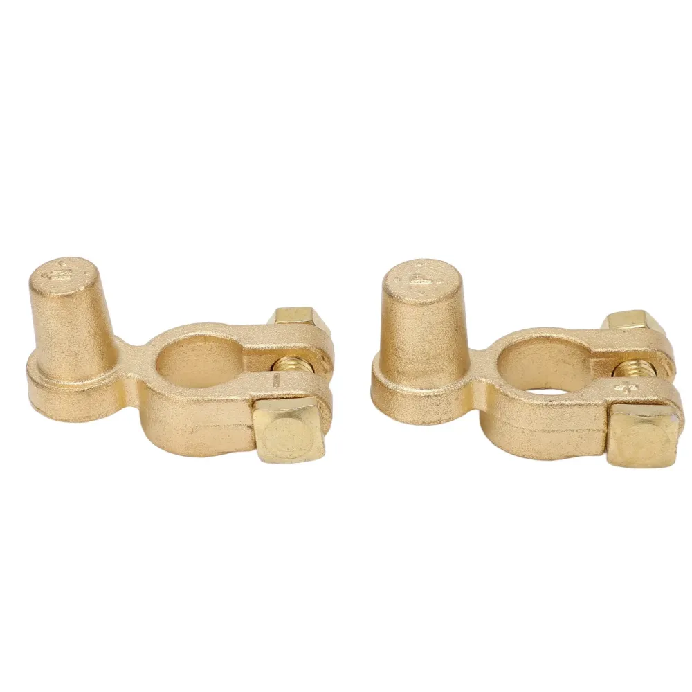 Brass Top Post Car Battery Terminal Connector SAE to JIS, Positive and Negative