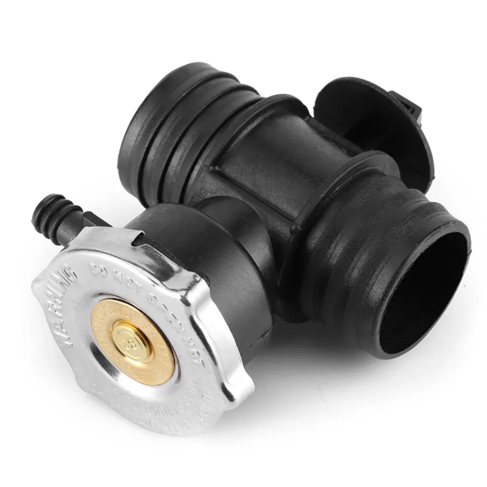 Radiator Cap T Branch Water Pipe Kit Jeep Compatible Engine Cooling Valve Premium Plastic Construction