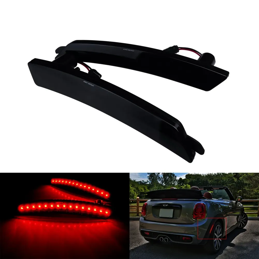 MINI Cooper R55-R61 Rear Red LED Side Marker Lights Bumper Brake Lamps Pair