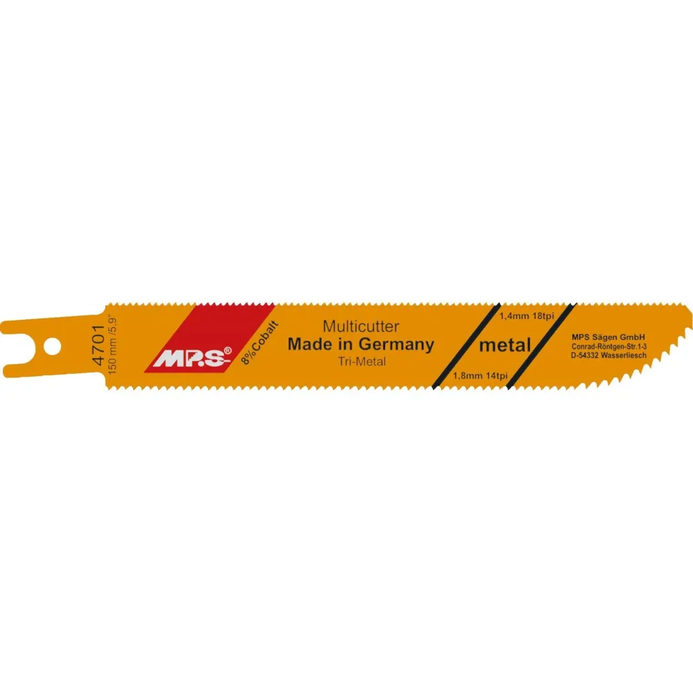 MPS Bajonettsagblad 4701, 2 stk. 150 mm Trimetal 14/18 tpi