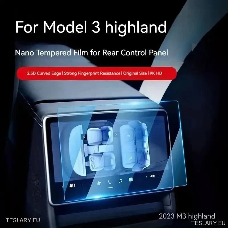 Tesla Model 3+ Highland/Y Juniper bakskjerm herdet skjermbeskytter