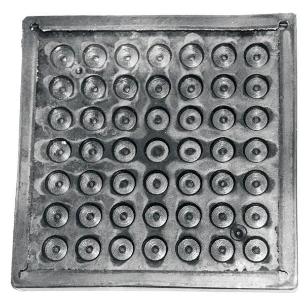 1852, Gummiplate Topplate, 200 mm x 200 mm