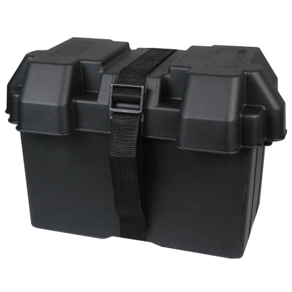 Batteriboks 42x29x23 cm, 115 Amp, Sort