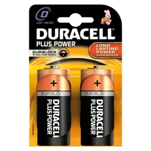 Duracell, Plus MN1300 D batterier, 2-pak