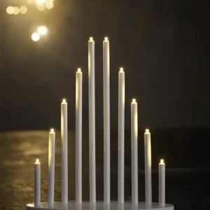 Lysestake med 10 LED-lys - Batteri