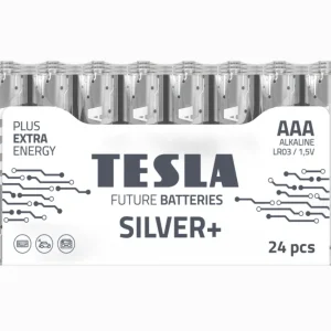Tesla Silver+ AAA Alkaline Batterier (24 stk)
