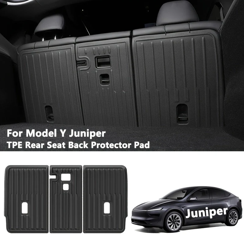 Tesla Model Y Juniper 2025 Back Row Sete Back Protector, TPE All-Weather Waterproof Seat Back Protector