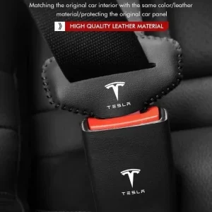 Tesla Model 3 Y S X Bil Setebelte Spenne Anti-Scratch Protector med Tesla-logo