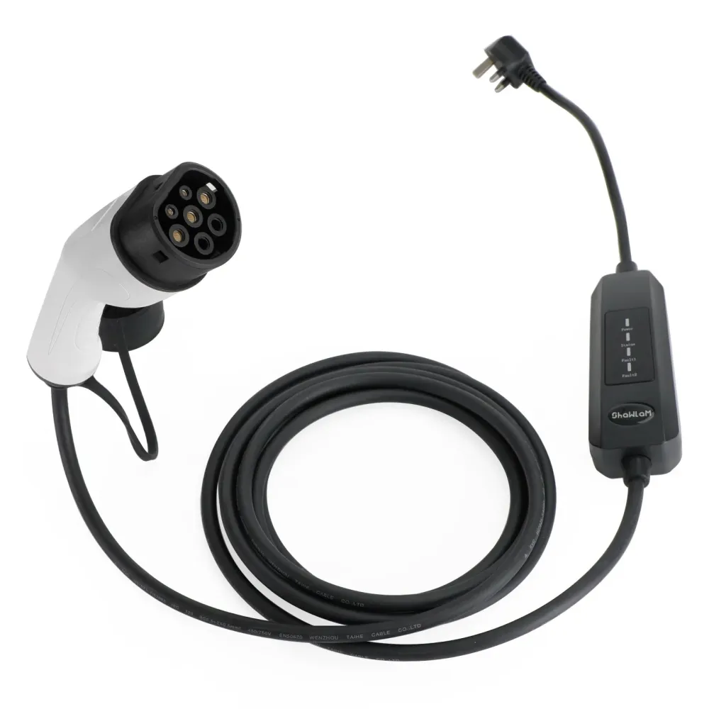 Type 2 13A Portable UK Plug EV Ladekabel - 5,5m 3 -pinners elbillader