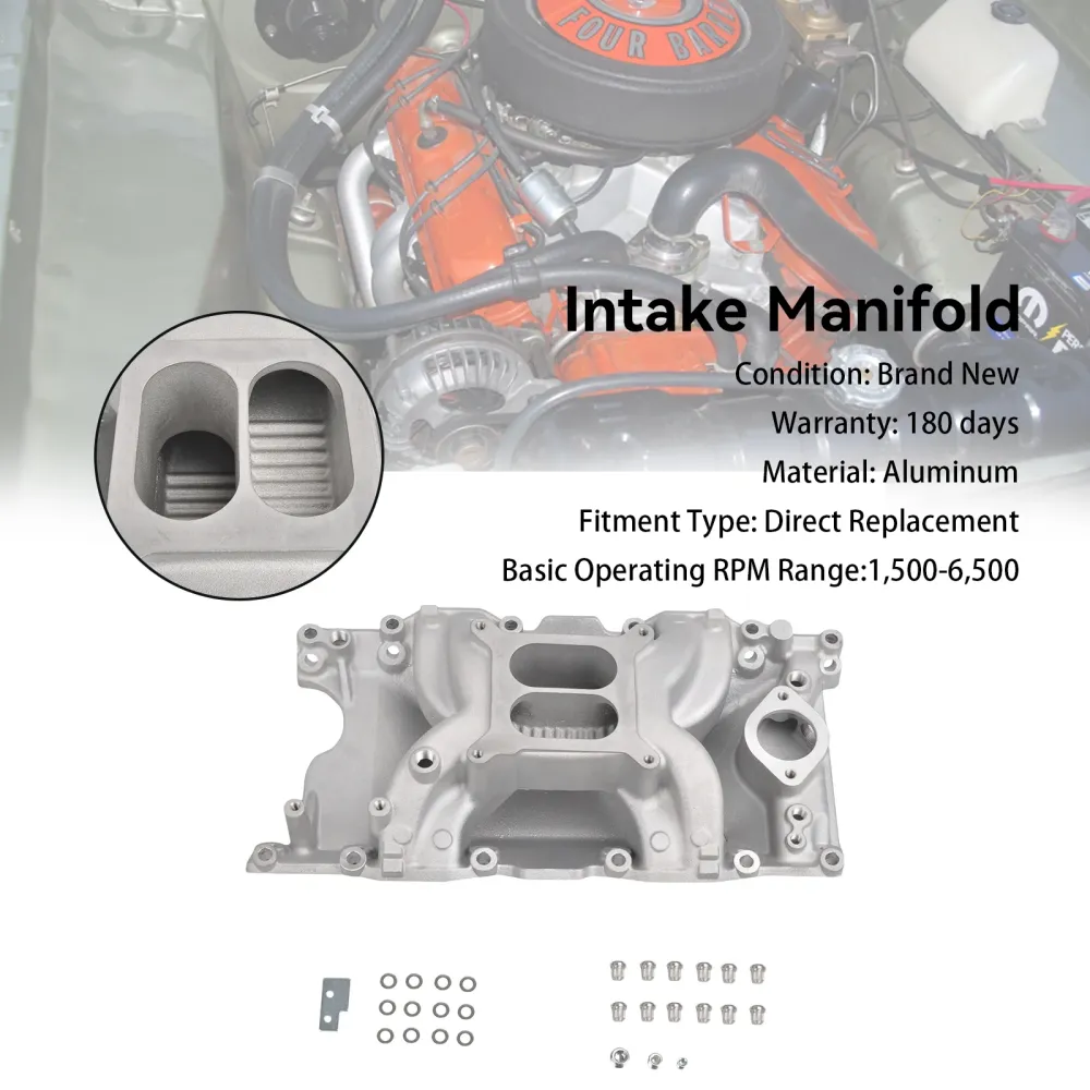 Inntak Manifold Fit Chrysler Mopar Small Block 318 340 360 1967-2003 Aluminium