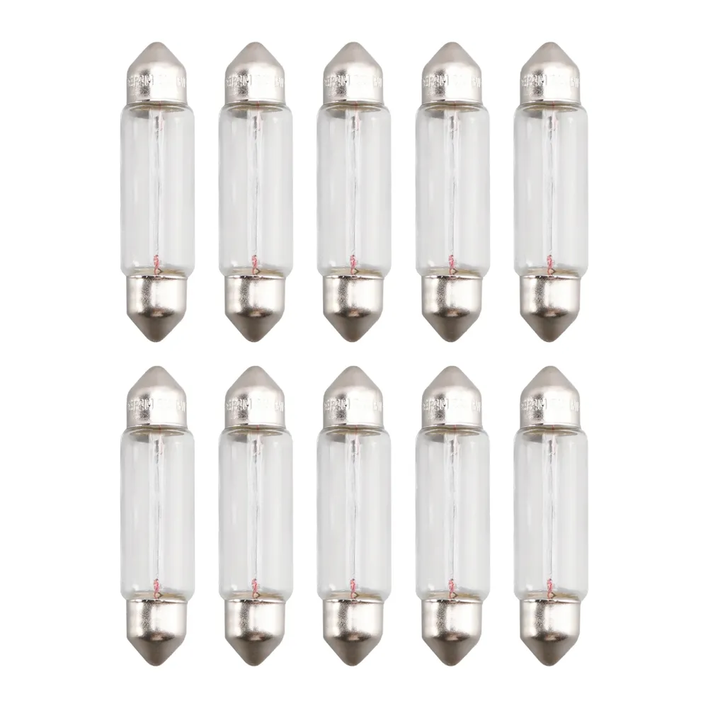 10pcs Bil lett rørlampepære C5W SV8.5 41mm 6424 24V 5W OSRAM