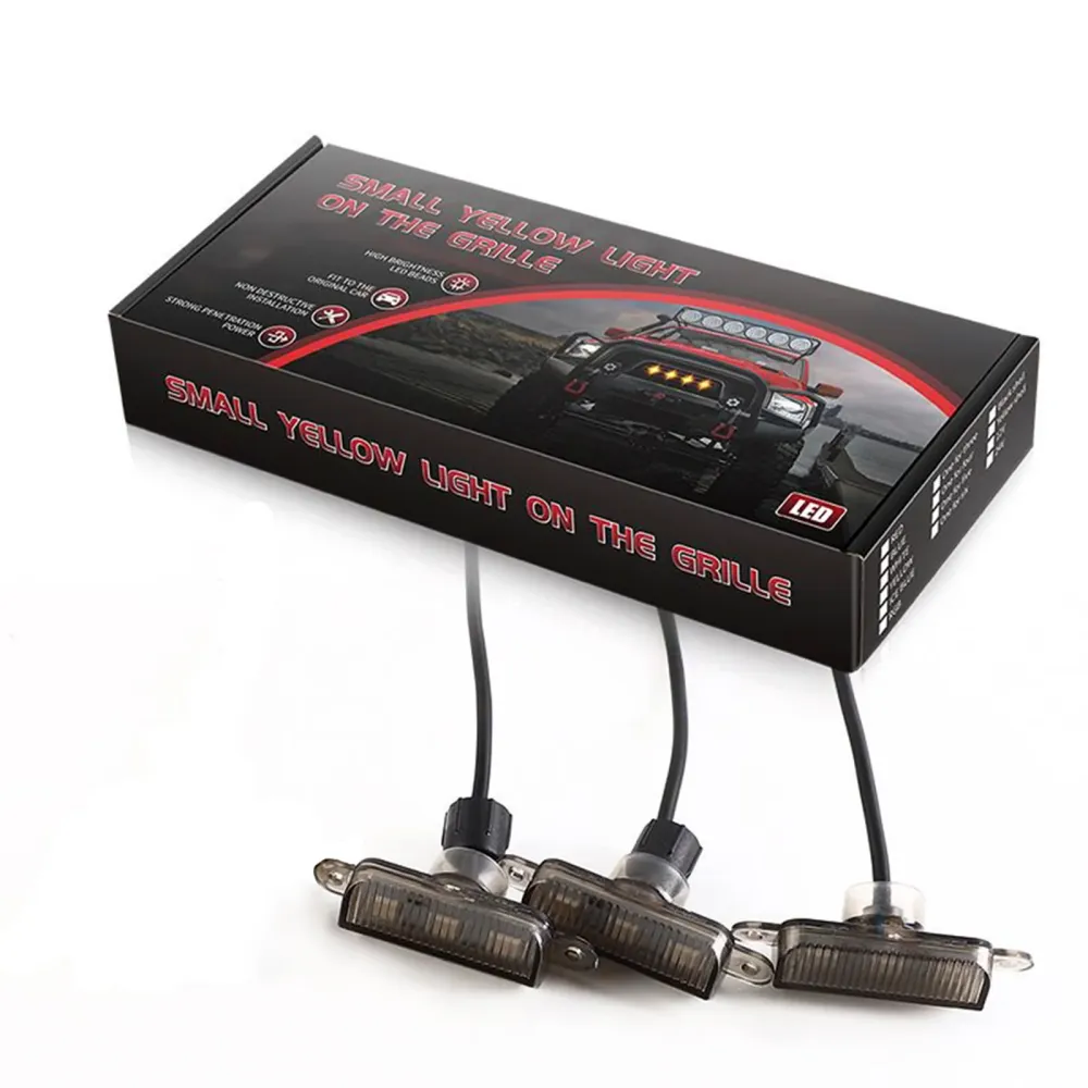 3PCS Front Grille LED-belysning RGB med App Controller SUV Off-Road Vehicles