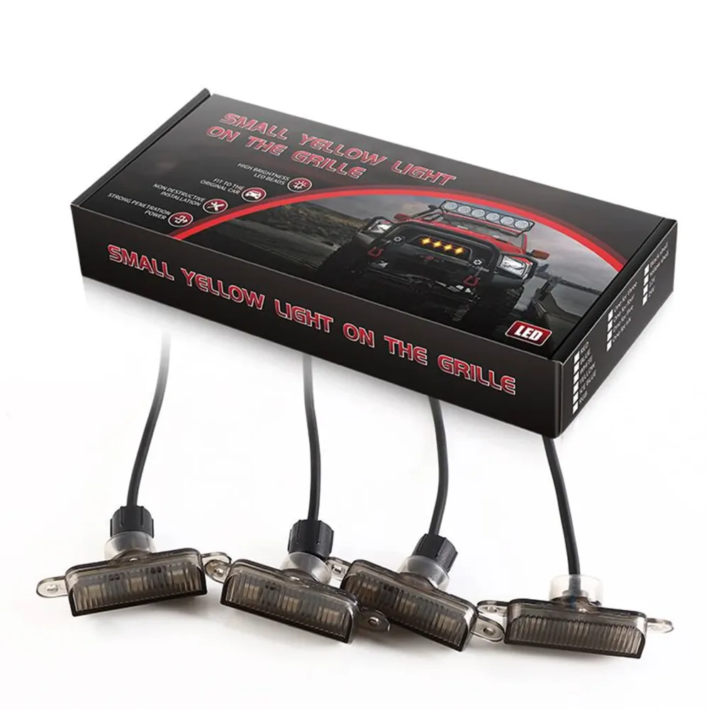 4pcs Front Grille LED-belysning RGB med App Controller SUV Off-Road Vehicles