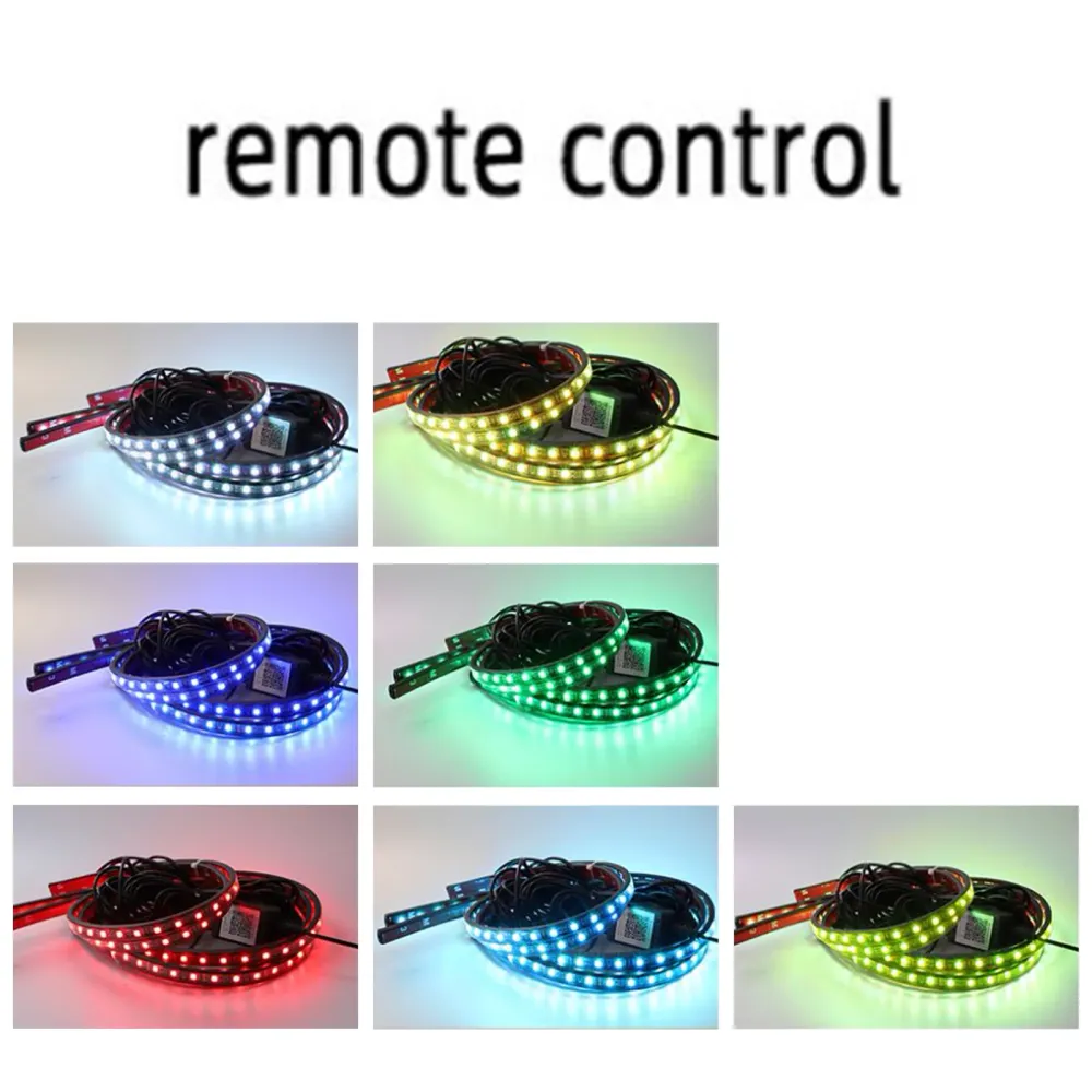 4pcs LED -chassis lys modifisert med fantasy omgivelseslys app+fjernkontroll 90*2+120*2
