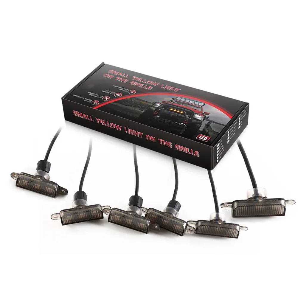 6PCS Front Grille LED-belysning RGB med App Controller SUV Off-Road Vehicles