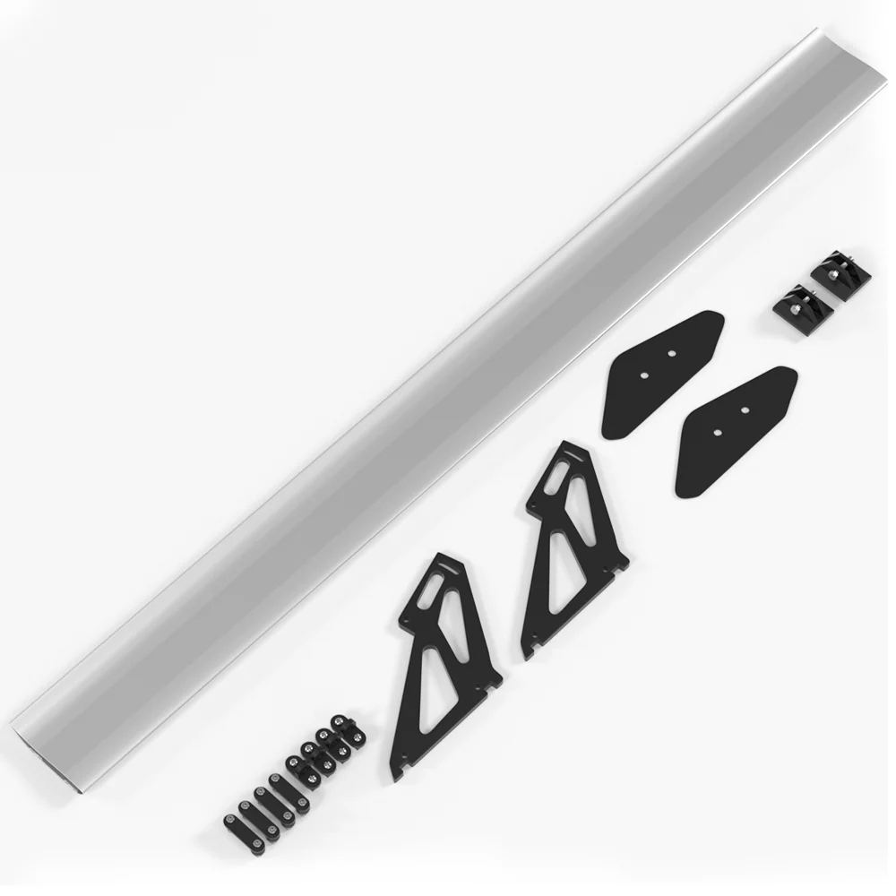 Universal Sedan Aluminium GT Back Trunk Wing Racing Spoiler Silver #E1 Generic