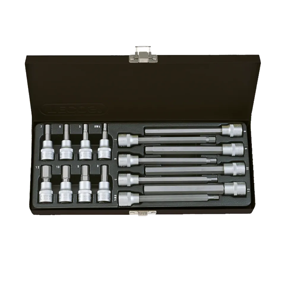Tecos T-6616M Unbrako-pipesett, 3/8" - 16 dele