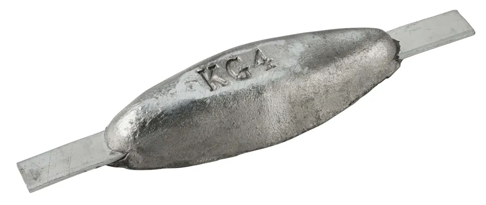 Magnesium Anode Type 4 - 178 * 62 * 28, (260mm), ca. 0,4 kg. AZ63-1.5VDC.