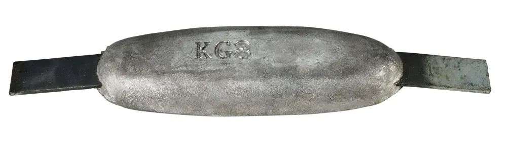 Magnesium Anode Type 8 AL - 220*73*26, (340mm), ca 0,5 kg. AZ63-1,5 VDc