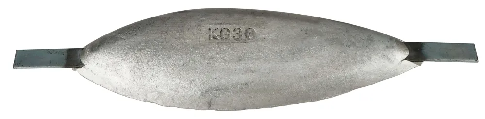 Magnesium anode Type 30 AL- 460*165*50, (600mm), ca 3.24 kg. AZ63-1,5 VDc