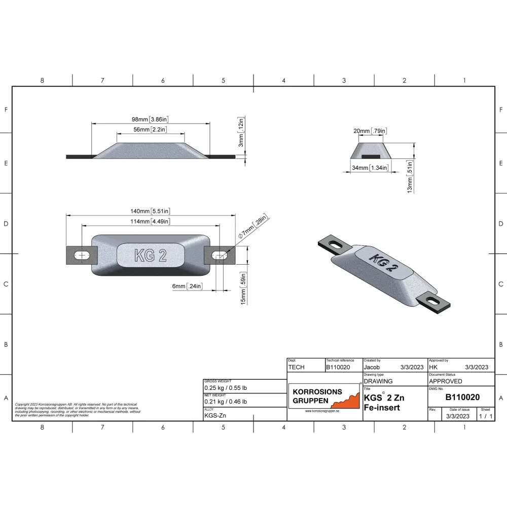Sinkanode Type 2 - 98*34*13mm