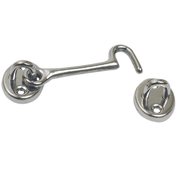 Dørkrok forkrommet messing, 76 mm