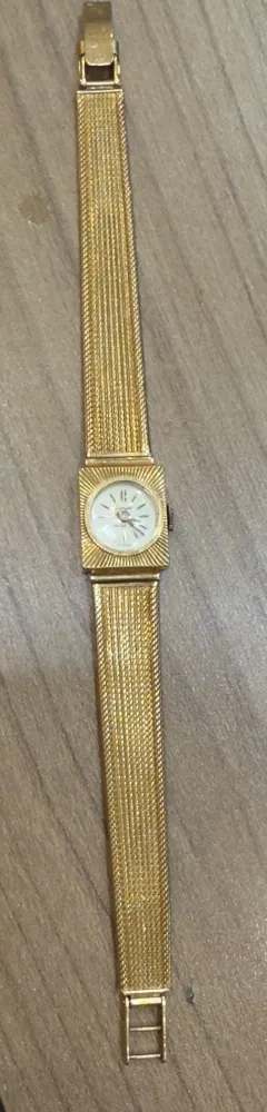 Vintage mekanisk klokke i 18 karat gull