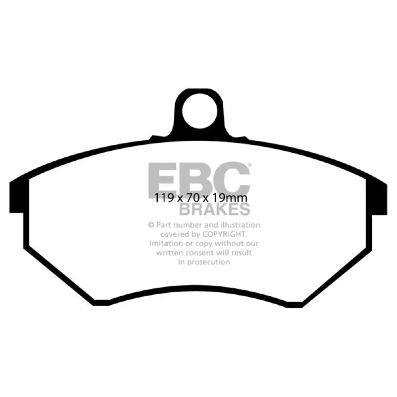 EBC 89-93 Volkswagen Corrado 1.8 Supercharged Redstuff Front Brake Pads