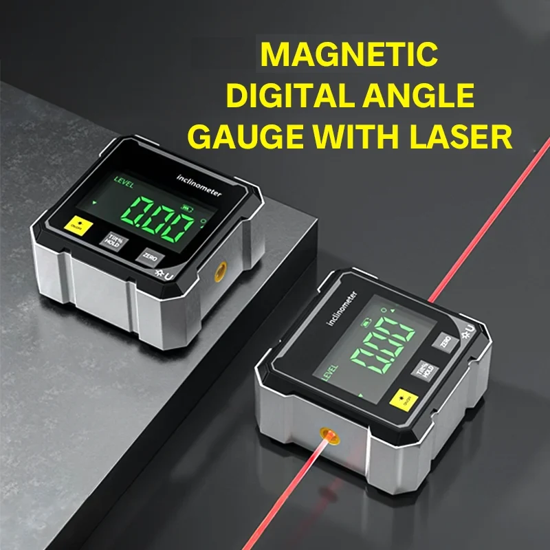 Globetrek° DigitalInclinometer: Digital Magnetisk Sider Laser Inklinometer