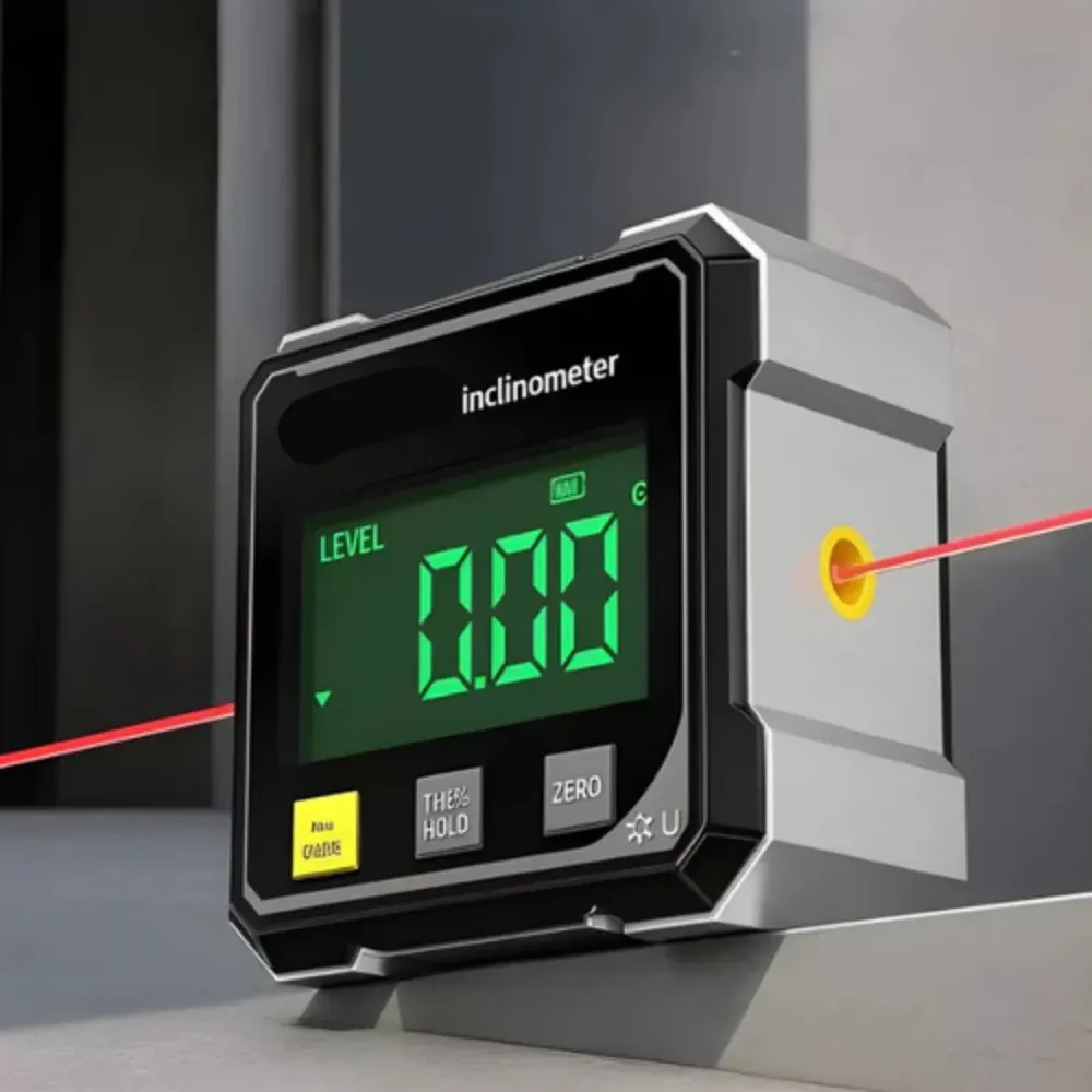 Globetrek° DigitalInclinometer: Digital Magnetisk Sider Laser Inklinometer