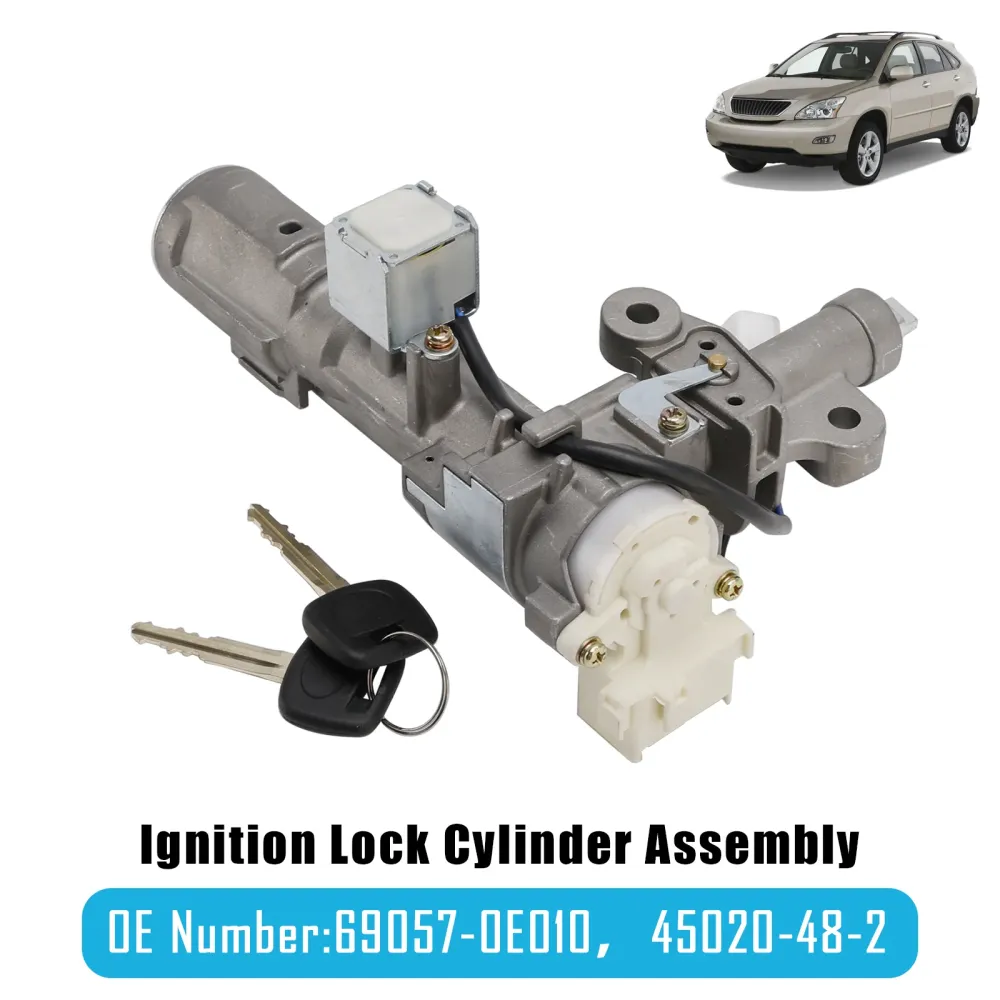 2007-2009 Lexus RX350 3.5L Ignition Lock Cylinder Assembly 2 Keys 69057-0E010