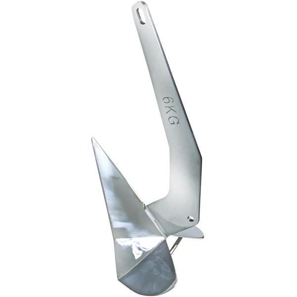 Deltaanker 10 kg 316 RF stål - båter 8-12 M, : 683 mm, B: 292 mm, C: 12 mm, D: 533 mm, E: 283 mm