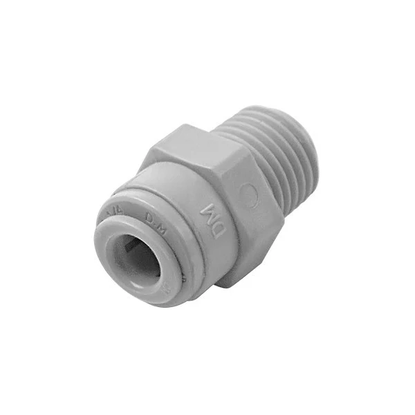 DMfit Straight adaptor 1/4" OD Tube x 3/8" NPTF thread