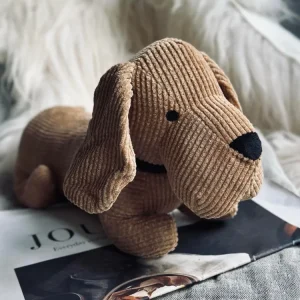 Dørstopper hund - Beige fløyel