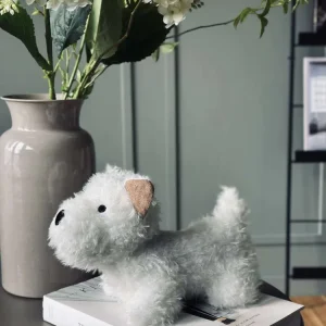 Dørstopper Plys hund - Hvit