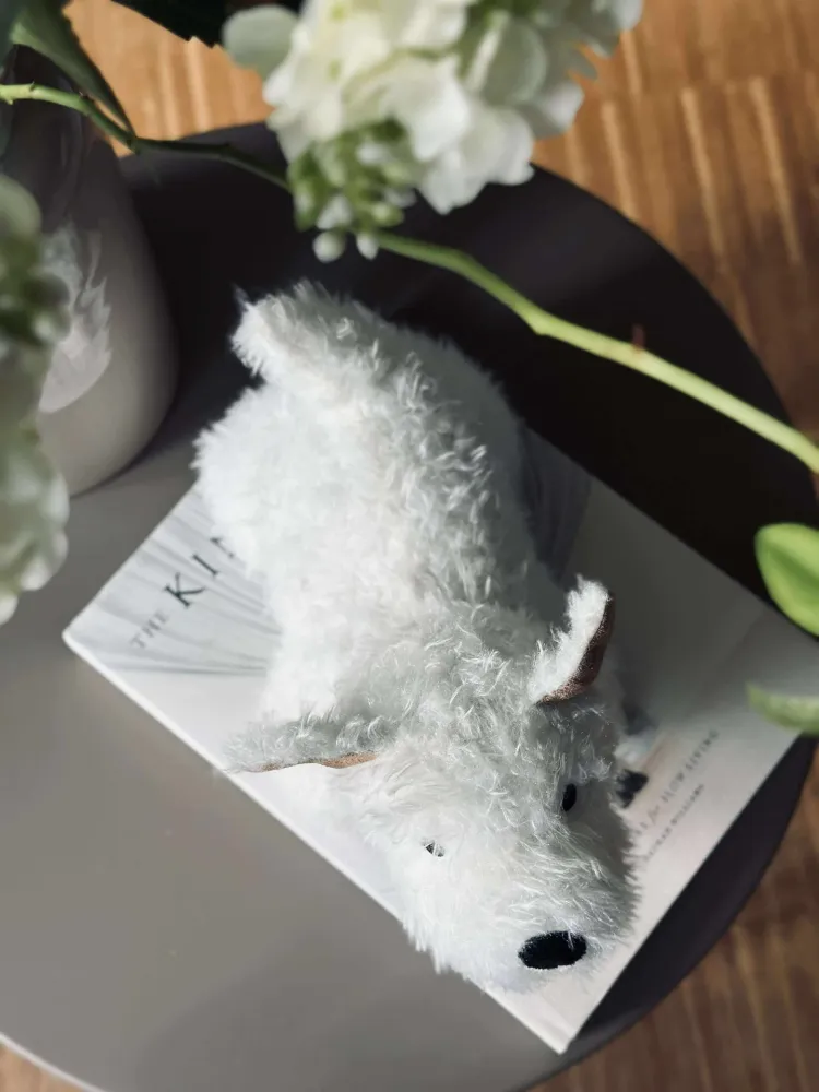 Dørstopper Plys hund - Hvit