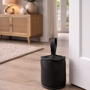 Dørstopper – Svart skinn