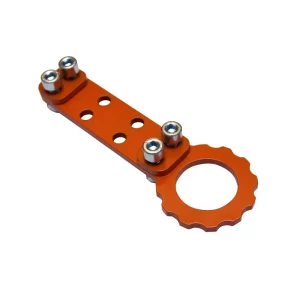 Slepekrok (Tow Hook) universell – S355 stål 6 mm, rød pulverlakk – drift og motorsport