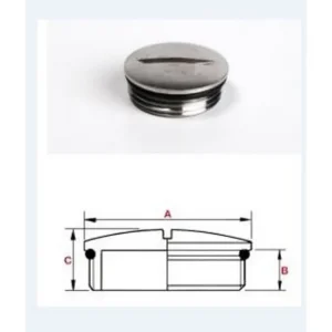 Blindplugg messing uten ring M20