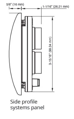 BEP, Elektrisk panel Contour 6 kontakter 12V, 108 x 108 mm